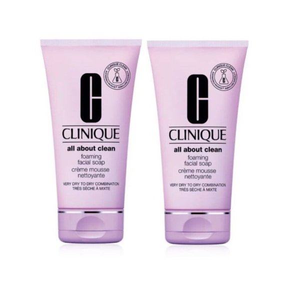Clinique Other - CLINIQUE All About Clean Foaming Facial Soap 5oz/150ml each Bundle of 2 Tubes
